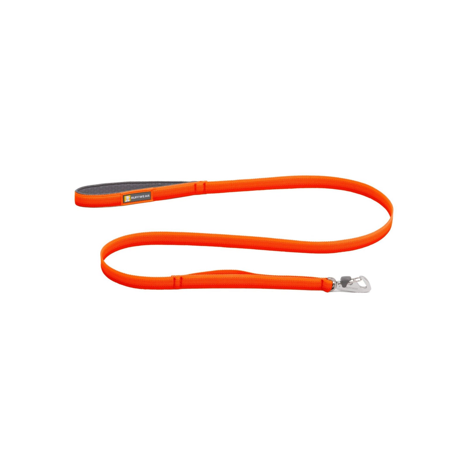 Ruffwear Front Range Dog Lead in Blaze Orange, full product shot on white background