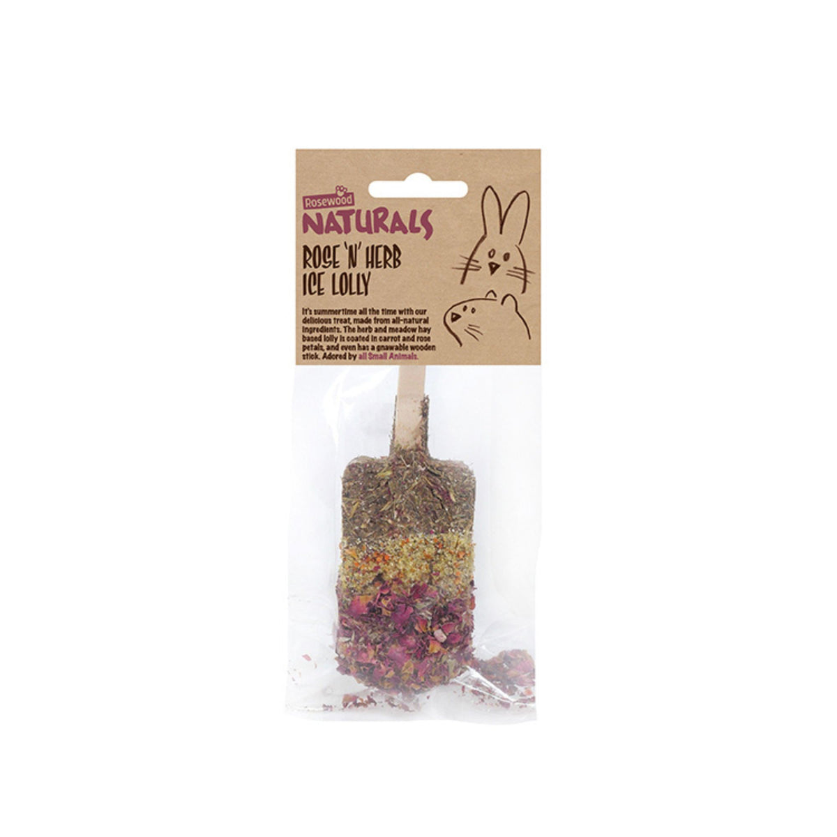 Rosewood Naturals Rose 'n' Herb Ice Lolly | Barks &amp; Bunnies