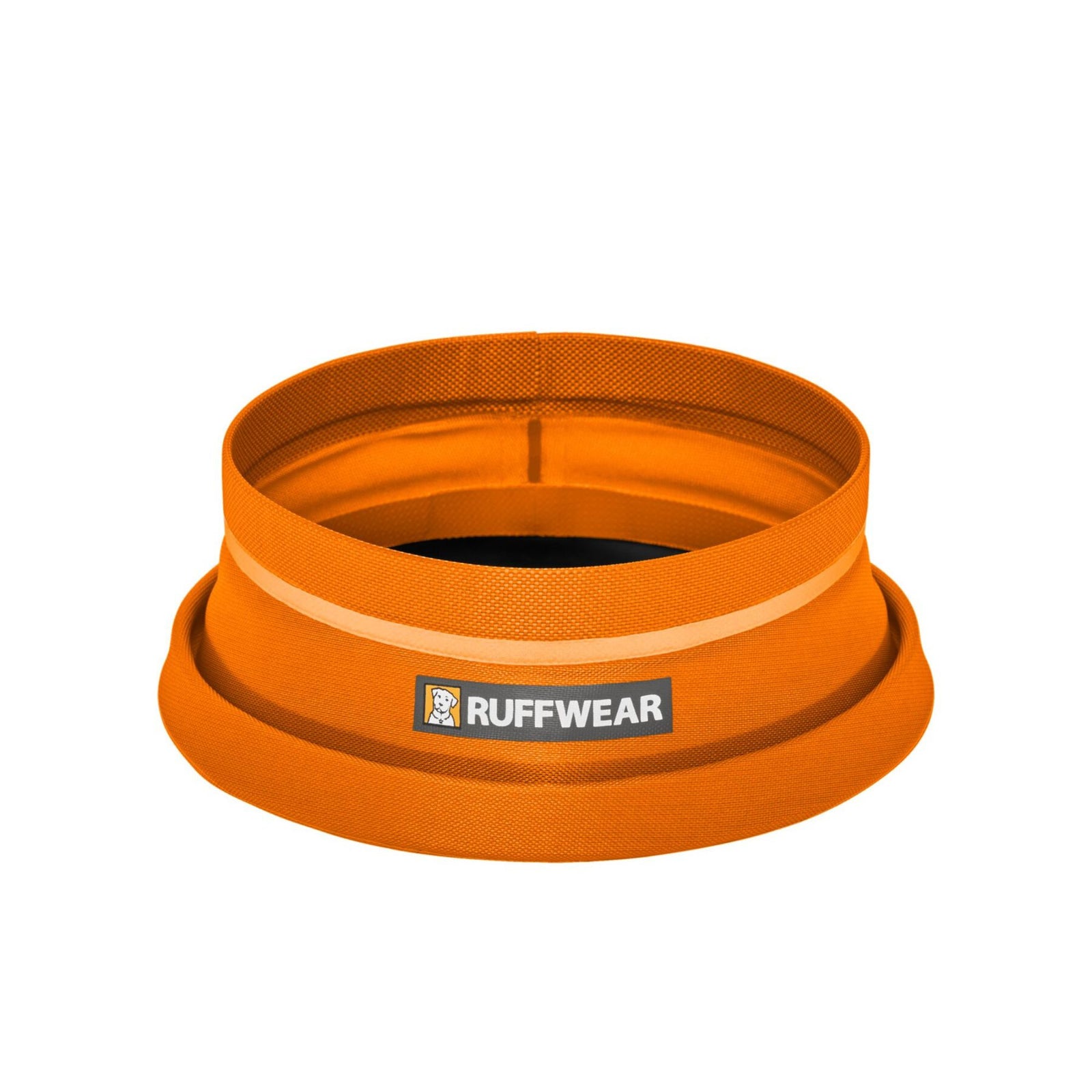 Ruffwear Bivy Bowl in Salamander Orange, expanded, product shot on white