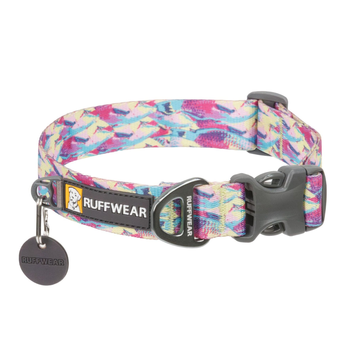 Ruffwear Front Range Dog Collar in Reef Fish on white background