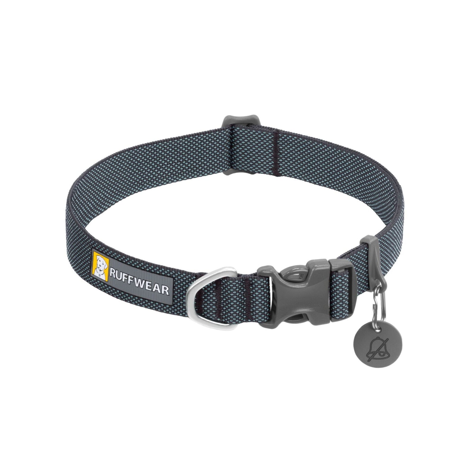Ruffwear Hi & Light dog collar in Alpenglow Pink, showing side-release buckle and aluminium D-ring