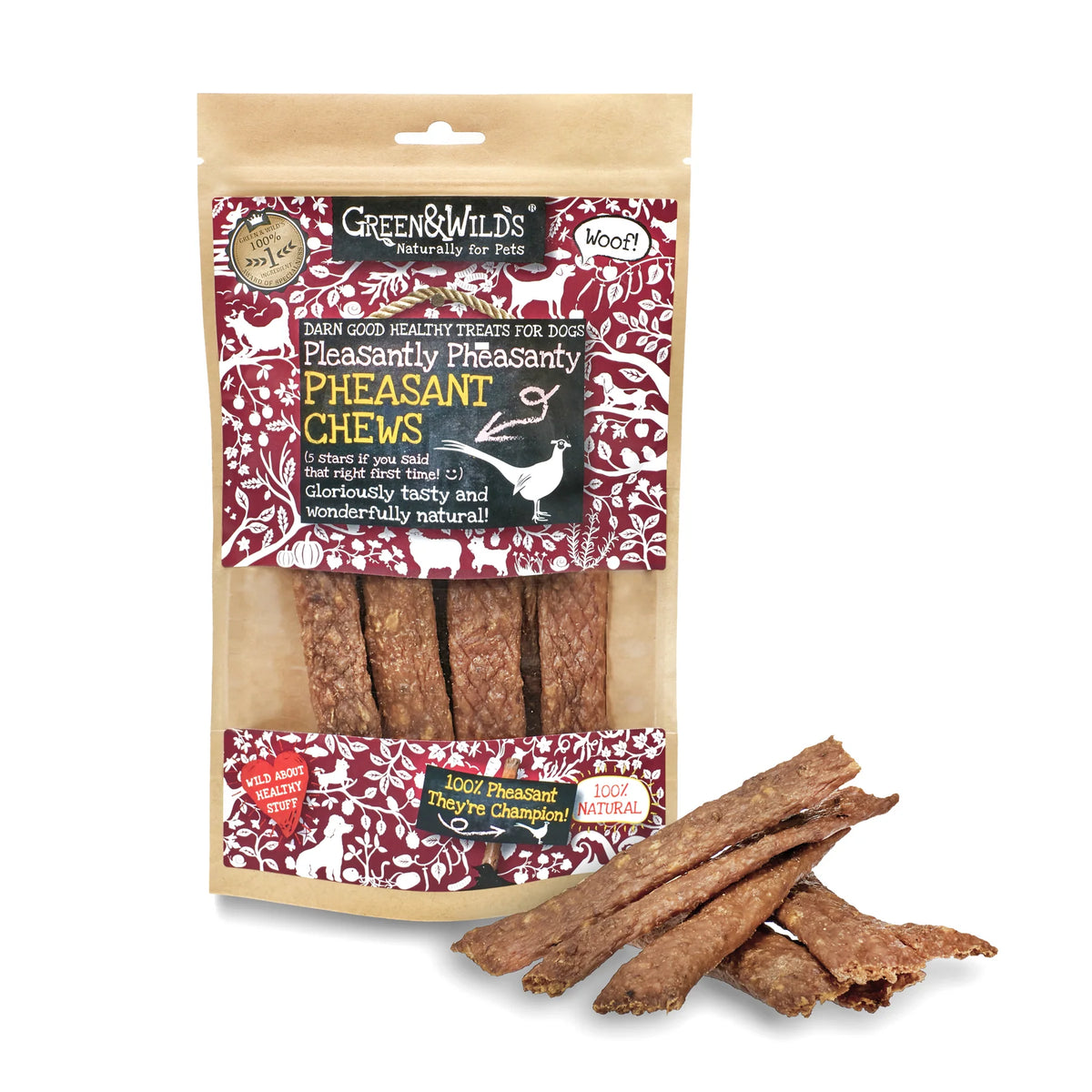 Green &amp; Wilds Pheasant Chews! Dog Treats | Barks &amp; Bunnies