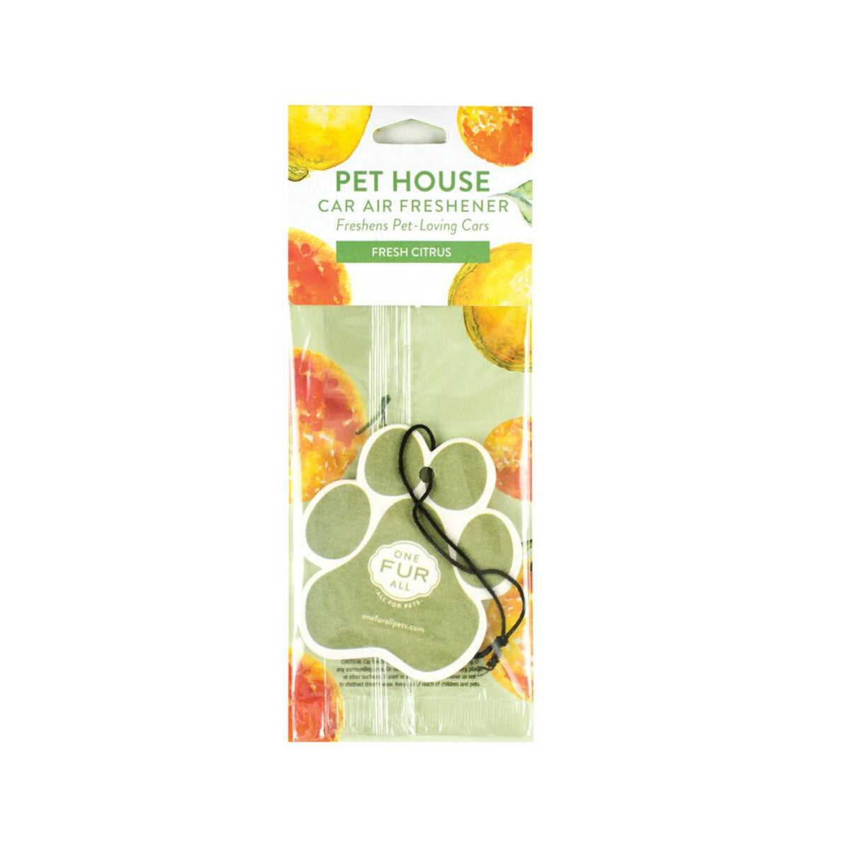 One Fur All Car Air Freshener Fresh Citrus, Pet Friendly | Barks &amp; Bunnies