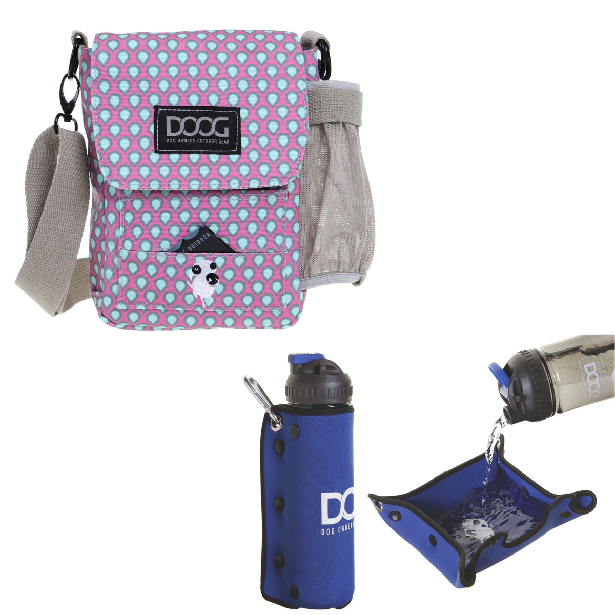 DOOG 3 in 1 Water Bottle &amp; Bowl For Dogs | Barks &amp; Bunnies
