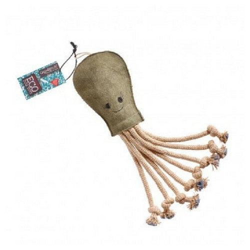 Green &amp; Wilds Olive Octopus, Eco Friendly Dog Toy | Barks &amp; Bunnies