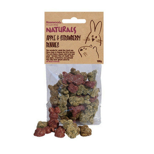 Rosewood Naturals Apple &amp; Strawberry Bunnies | Barks &amp; Bunnies